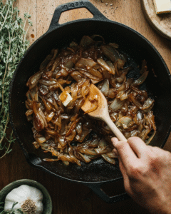 Discover how to make classic French onion soup with caramelized onions, rich broth, and melted Gruyère cheese. A timeless comfort food recipe you'll love!