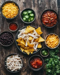 This chicken taco casserole is a cheesy, flavor-packed dish with tender chicken, salsa, and crispy chips. A quick, satisfying meal for family or gatherings.
